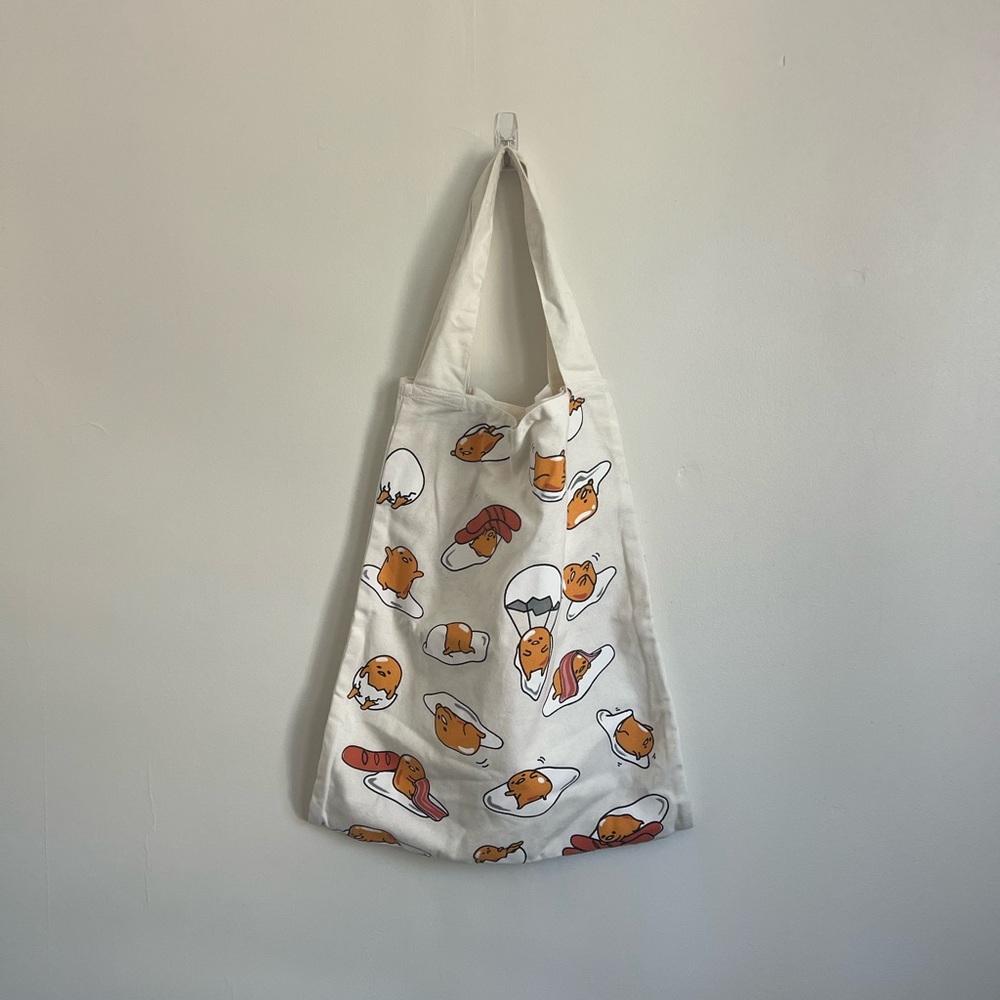 Sanrio Gudetama Yellow & Gold Tote Bag